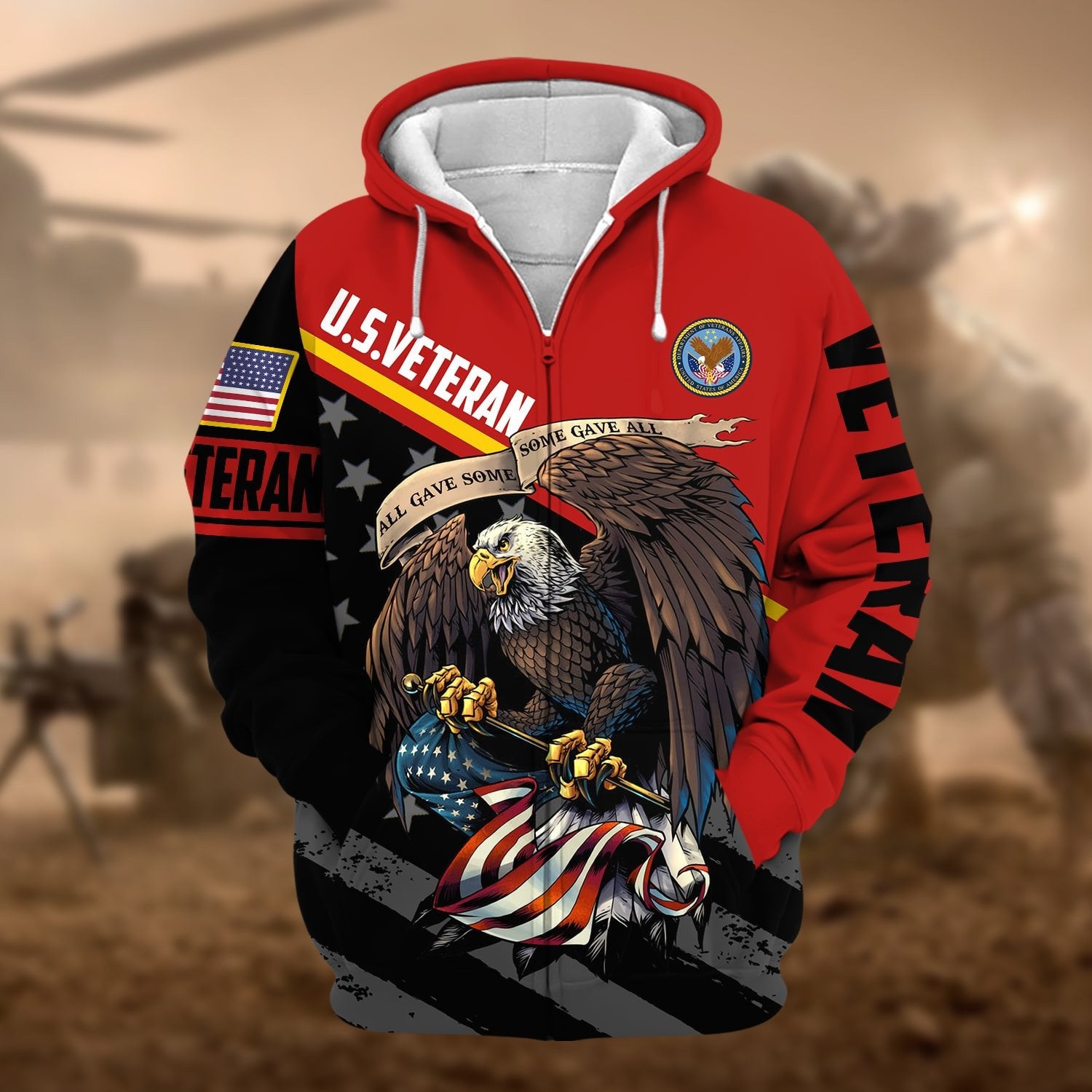 Premium All Gave Some Some Gave All US Veteran Zip Hoodie NPVC050911