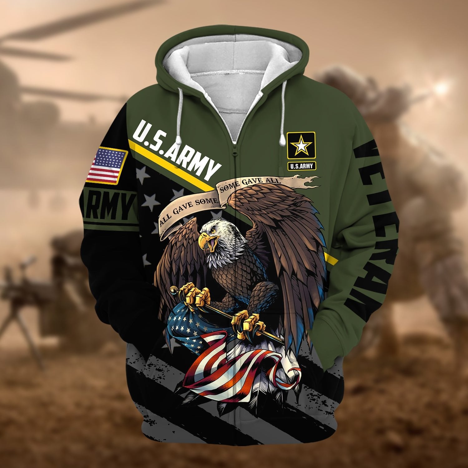 Premium All Gave Some Some Gave All US Veteran Zip Hoodie NPVC050911