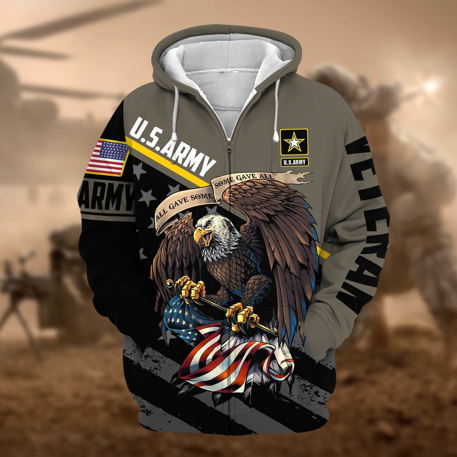 Premium All Gave Some Some Gave All US Veteran Zip Hoodie NPVC050911