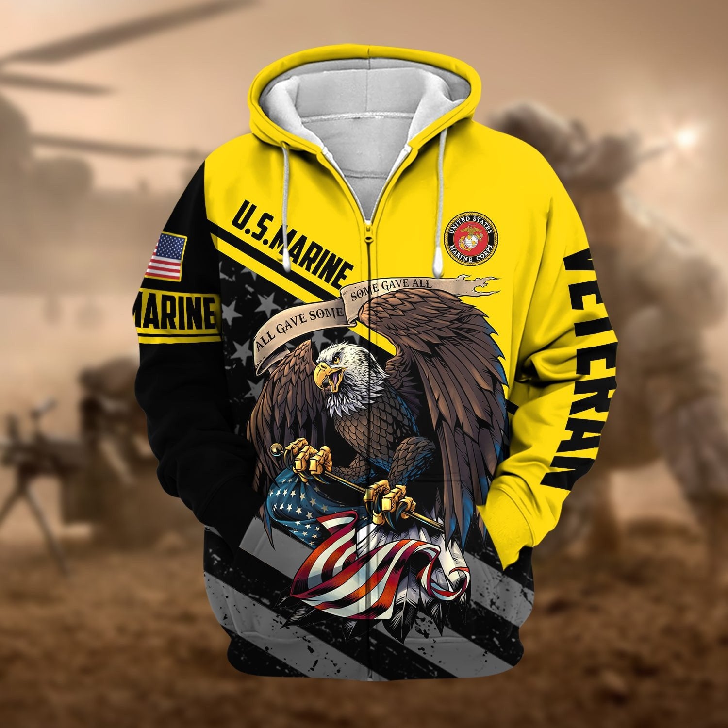 Premium All Gave Some Some Gave All US Veteran Zip Hoodie NPVC050911