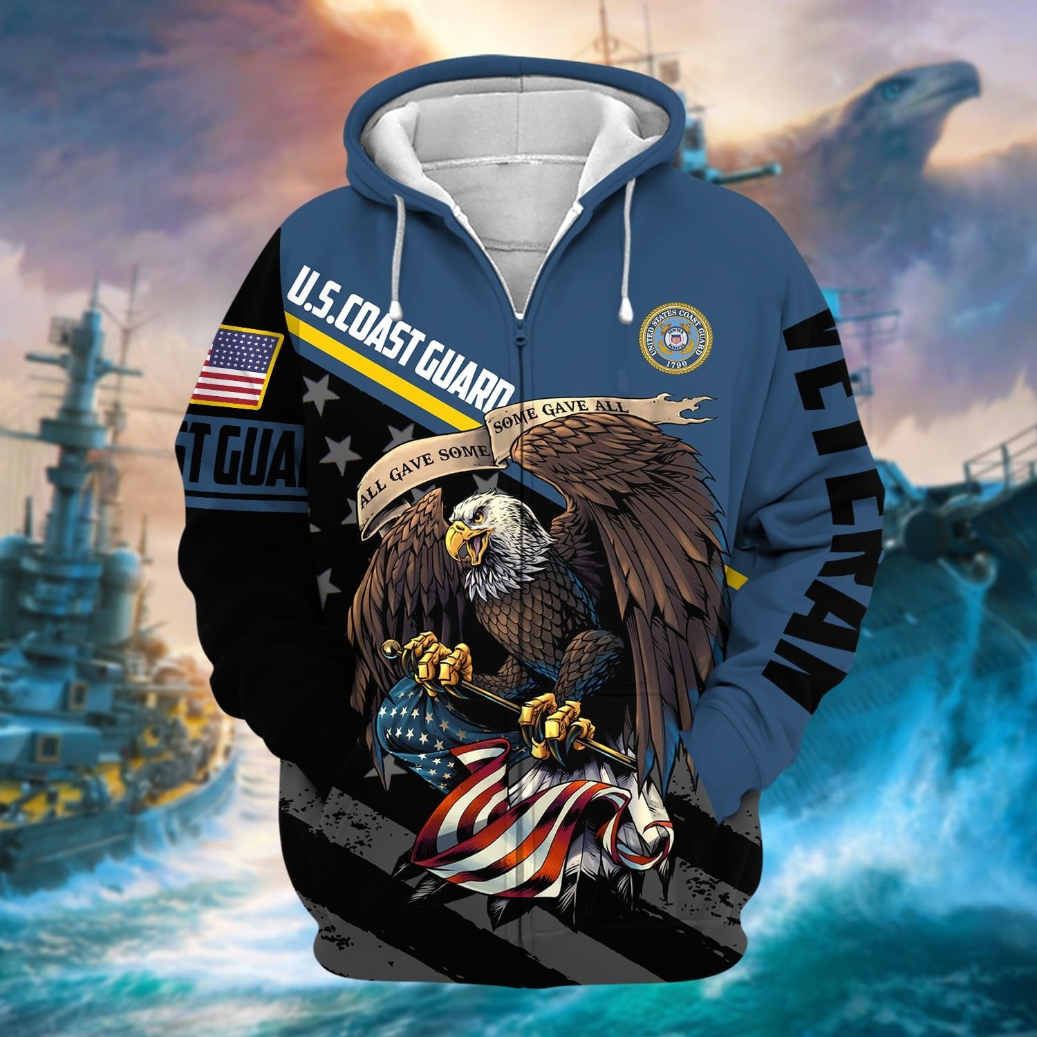 Premium All Gave Some Some Gave All US Veteran Zip Hoodie NPVC050911