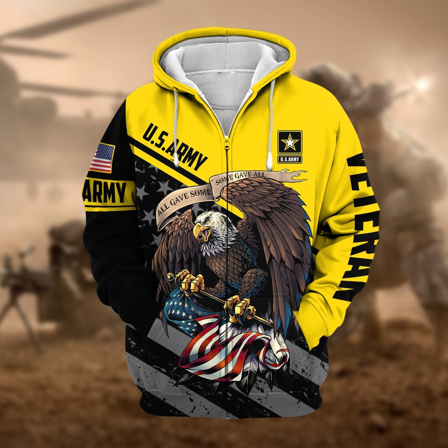 Premium All Gave Some Some Gave All US Veteran Zip Hoodie NPVC050911