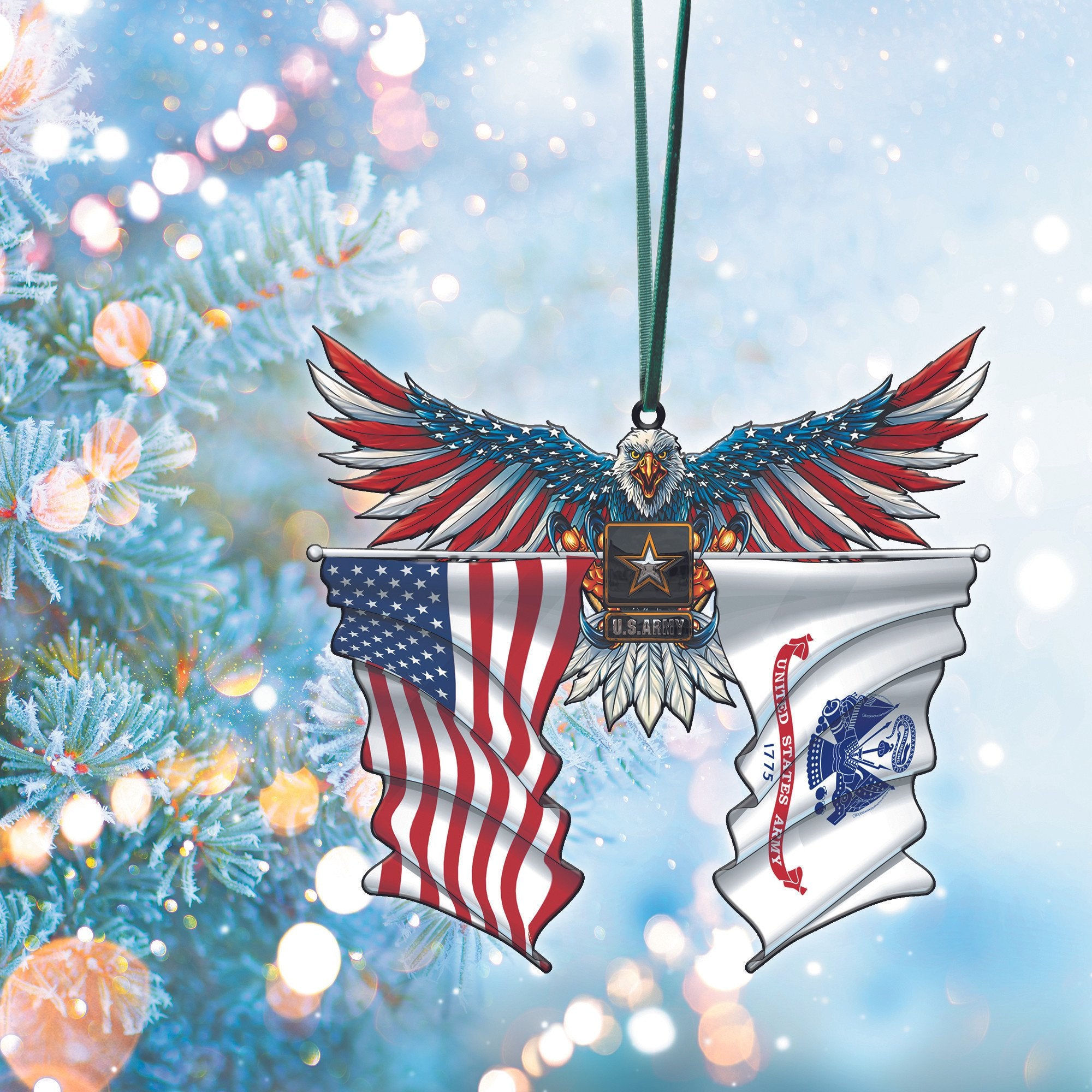 Premium Eagle US Veteran Ornament NPVC071015