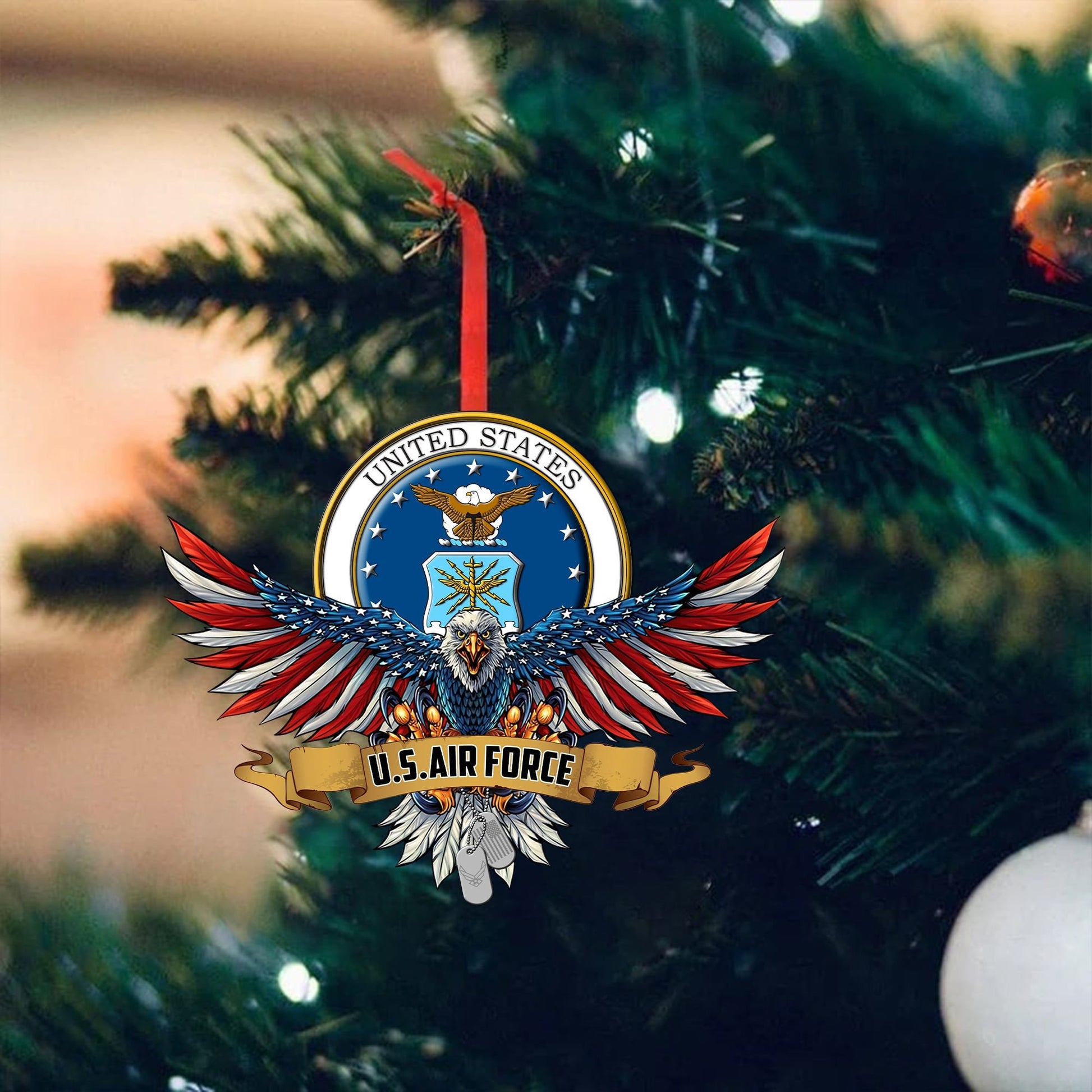Unique Eagle US Veteran Ornament NPVC071002