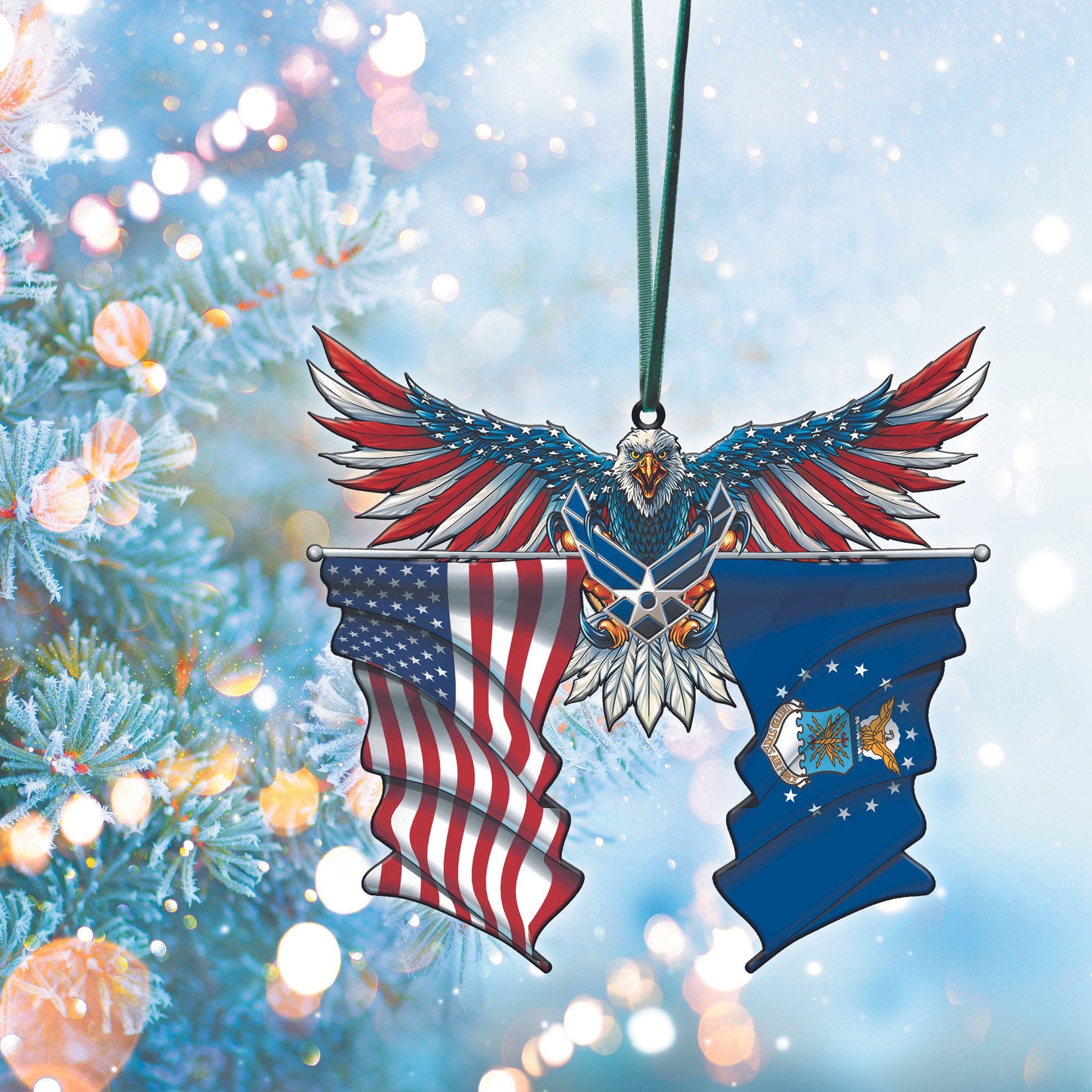 Premium Eagle US Veteran Ornament NPVC071015