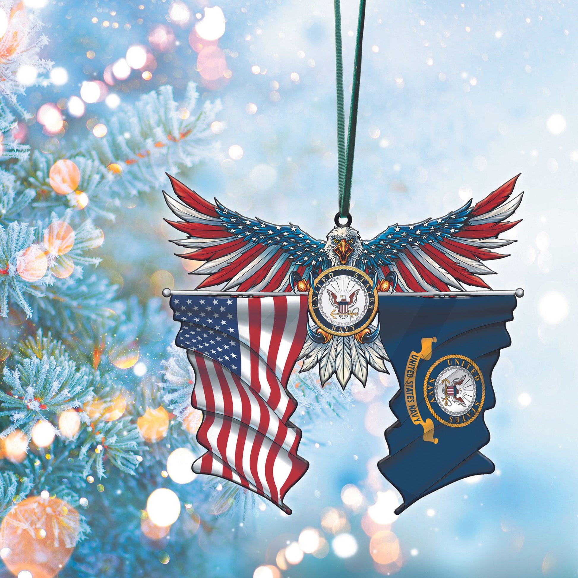 Premium Eagle US Veteran Ornament NPVC071015