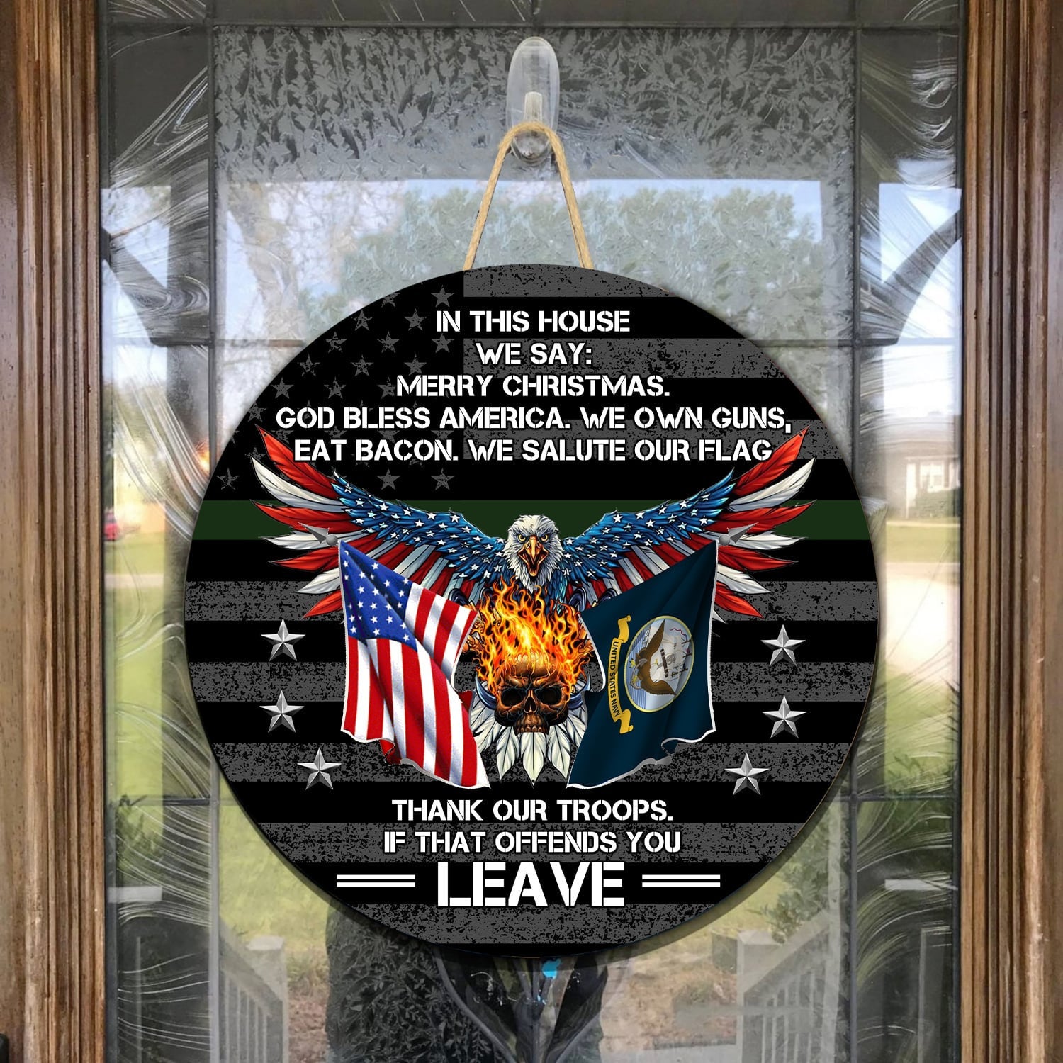 Premium In This House We Say Merry Christmas Wood Sign NPVC251004