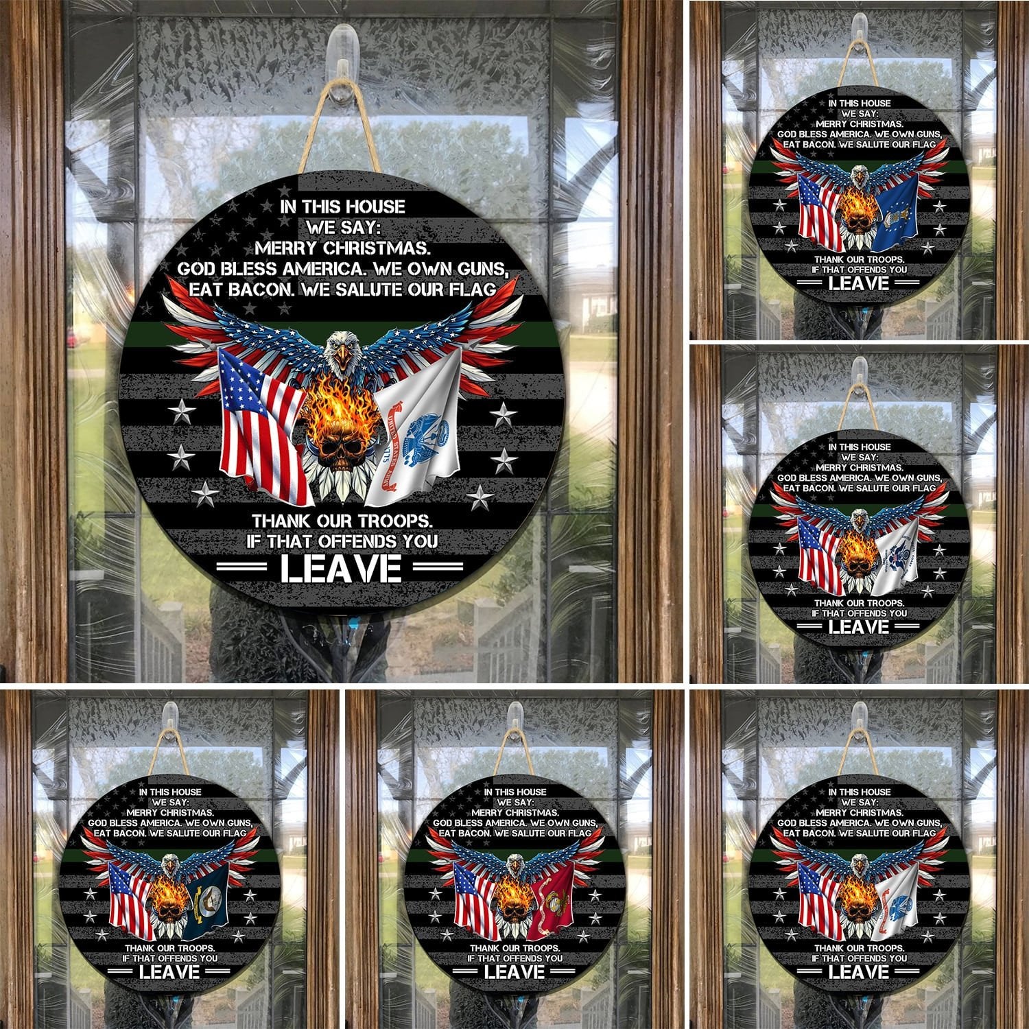 Premium In This House We Say Merry Christmas Wood Sign NPVC251004