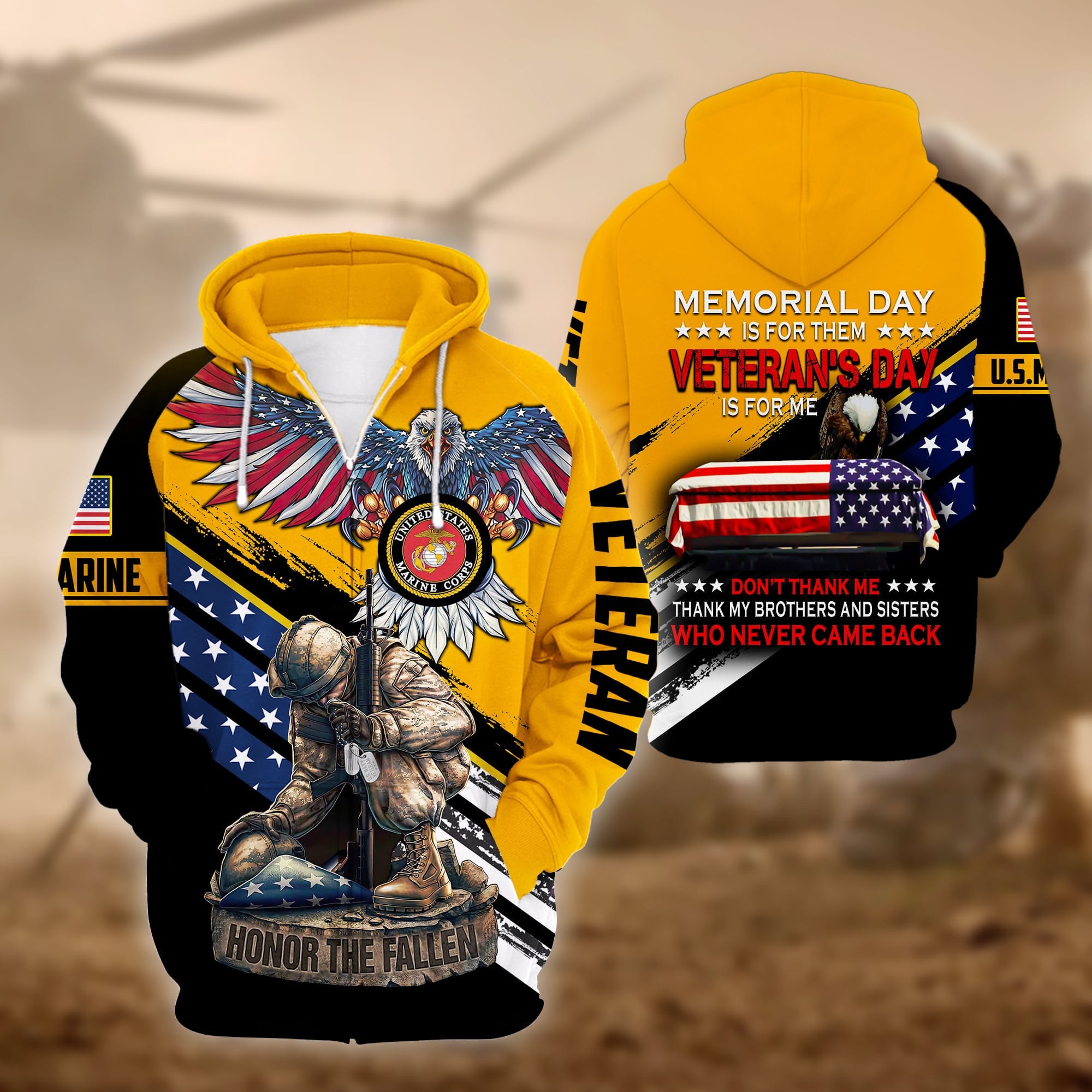 Premium Memorial Day Is For Them US Veteran Zip Hoodie NPVC261002