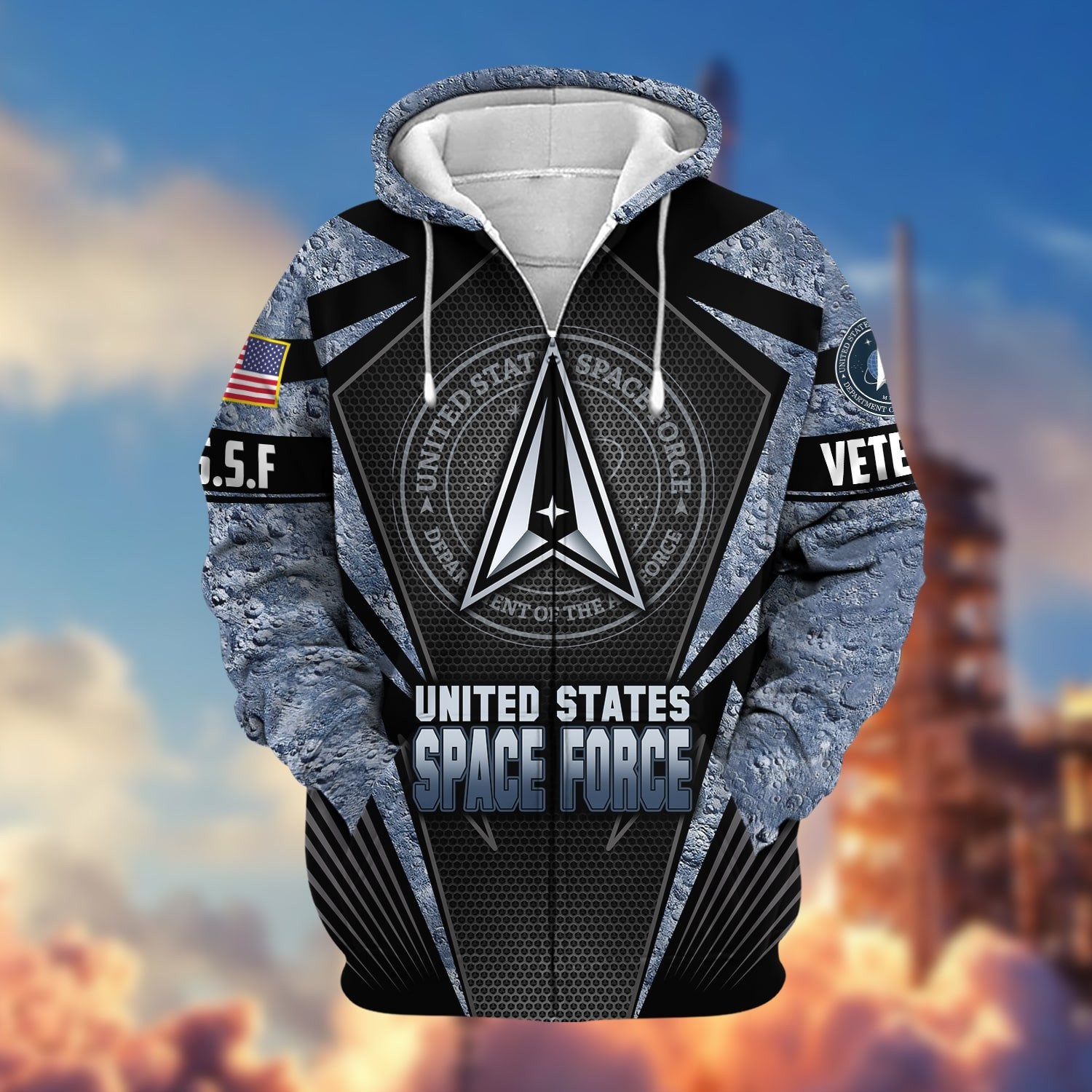 Unique Camo Soldiers US Veteran Zip Hoodie NPVC251110