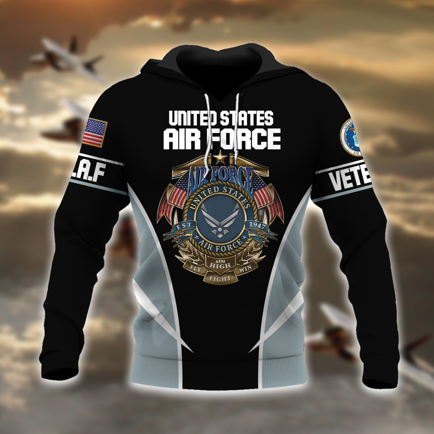 Premium Multiple US Military Services Veteran Hoodie NPVC221101