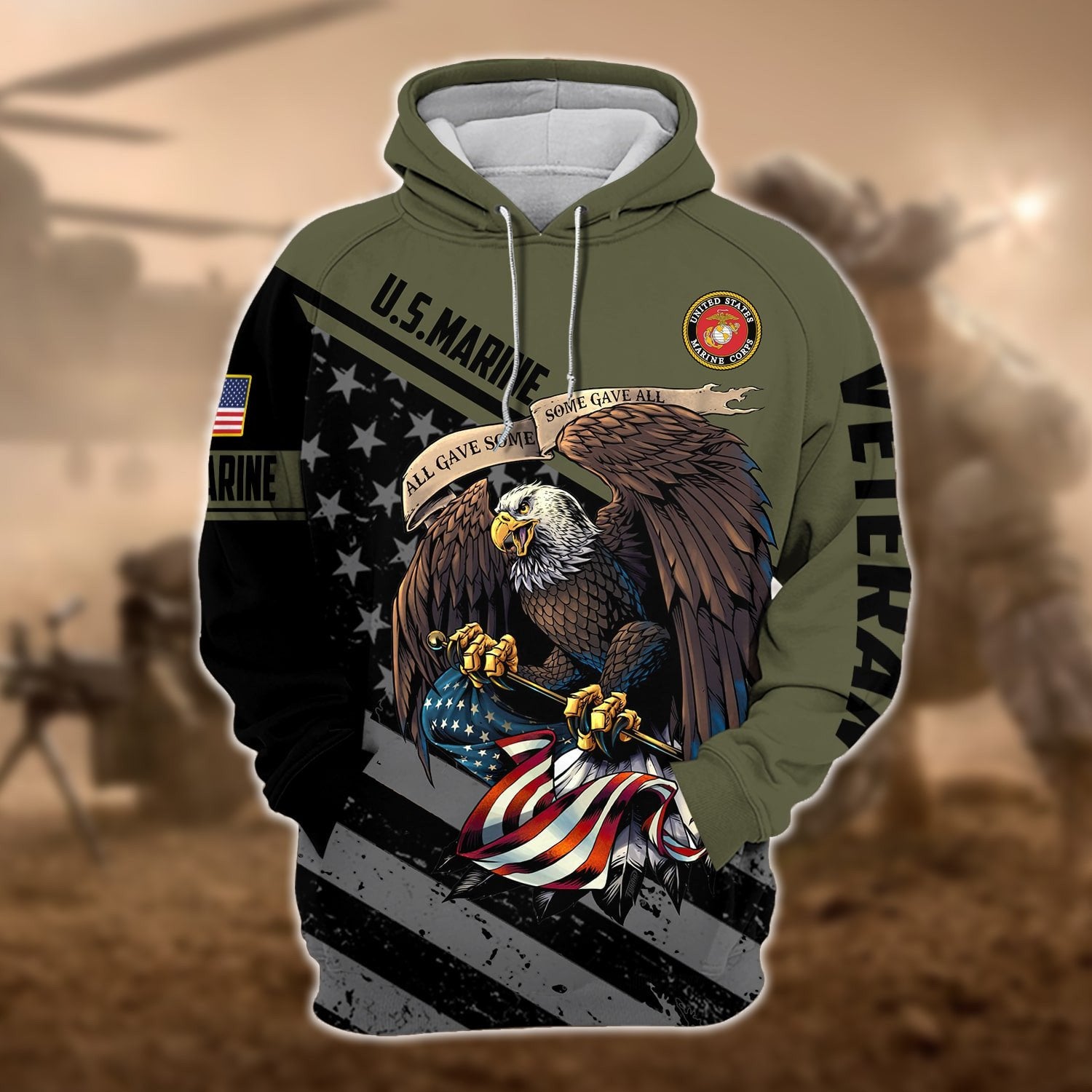 Premium All Gave Some Some Gave All US Veteran Hoodie NPVC161201