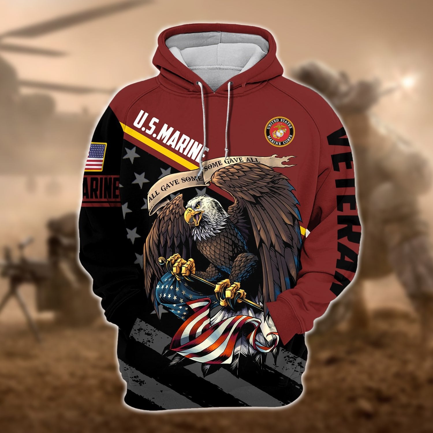 Premium All Gave Some Some Gave All US Veteran Hoodie NPVC161201