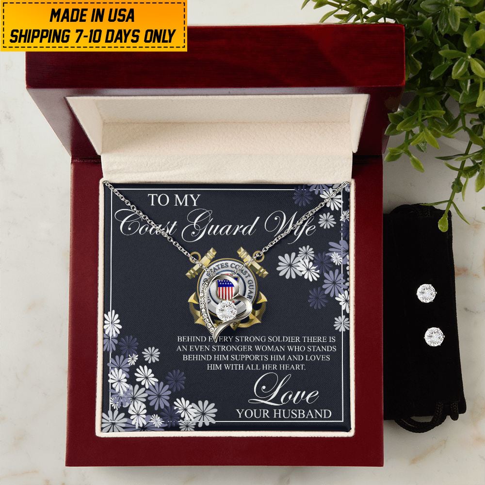 Unique US Veteran Wife Necklace Wife Gift From Husband NPVC020201