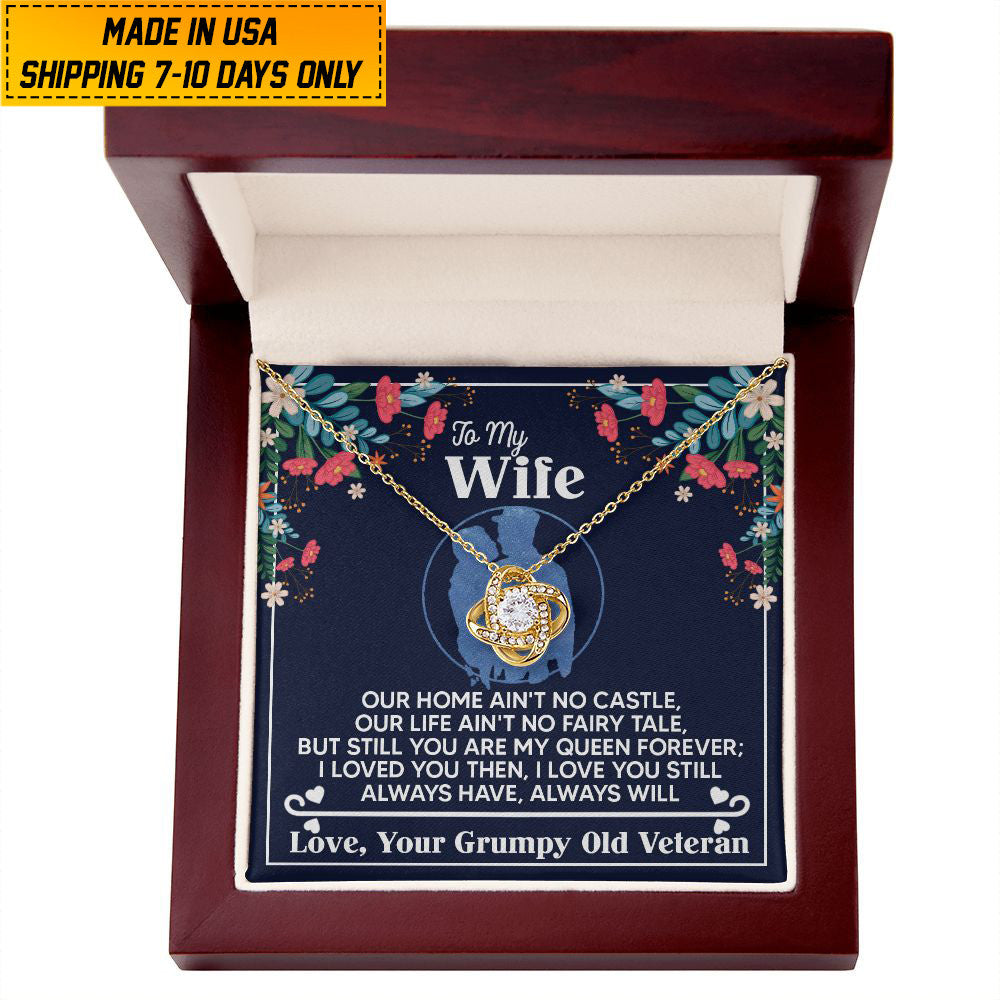 Premium US Veteran Wife Necklace Wife Gift From Husband NPVC020202