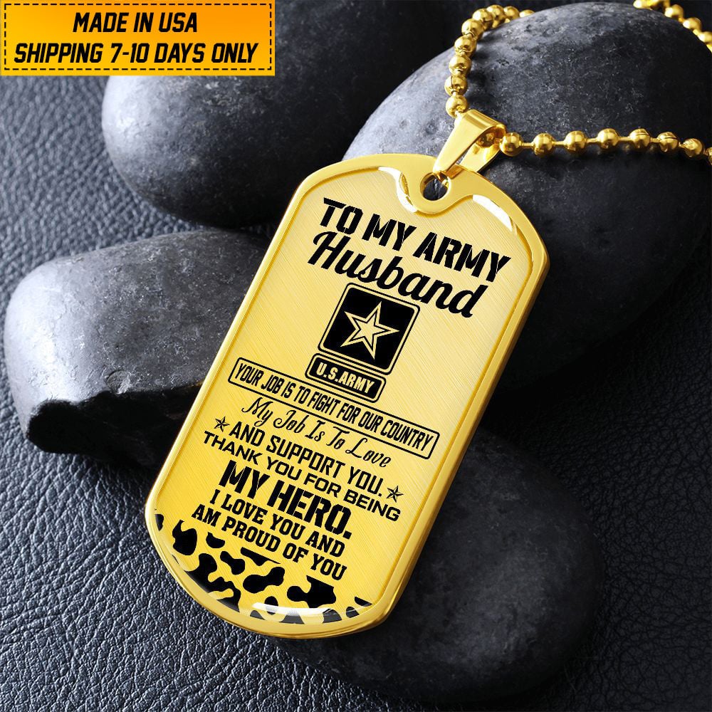 Premium US Veteran Dog Tag Husband Gift From Wife NPVC020203