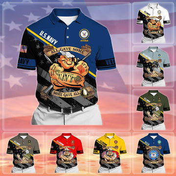 Premium All Gave Some Some Gave All US Veteran Polo Shirt NPVC230203