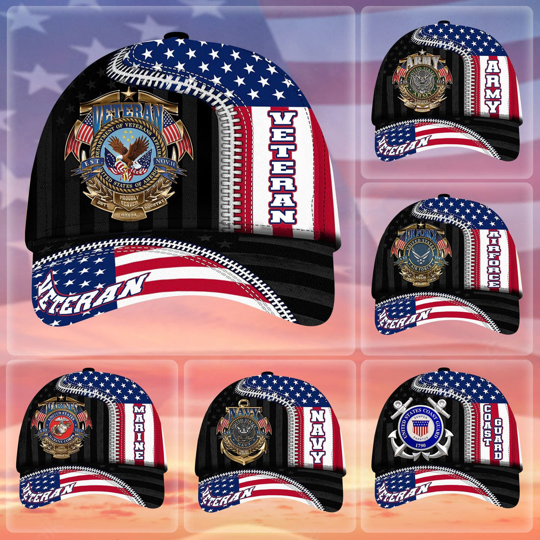 Unique Proudly Served US Veteran Cap NPVC310505