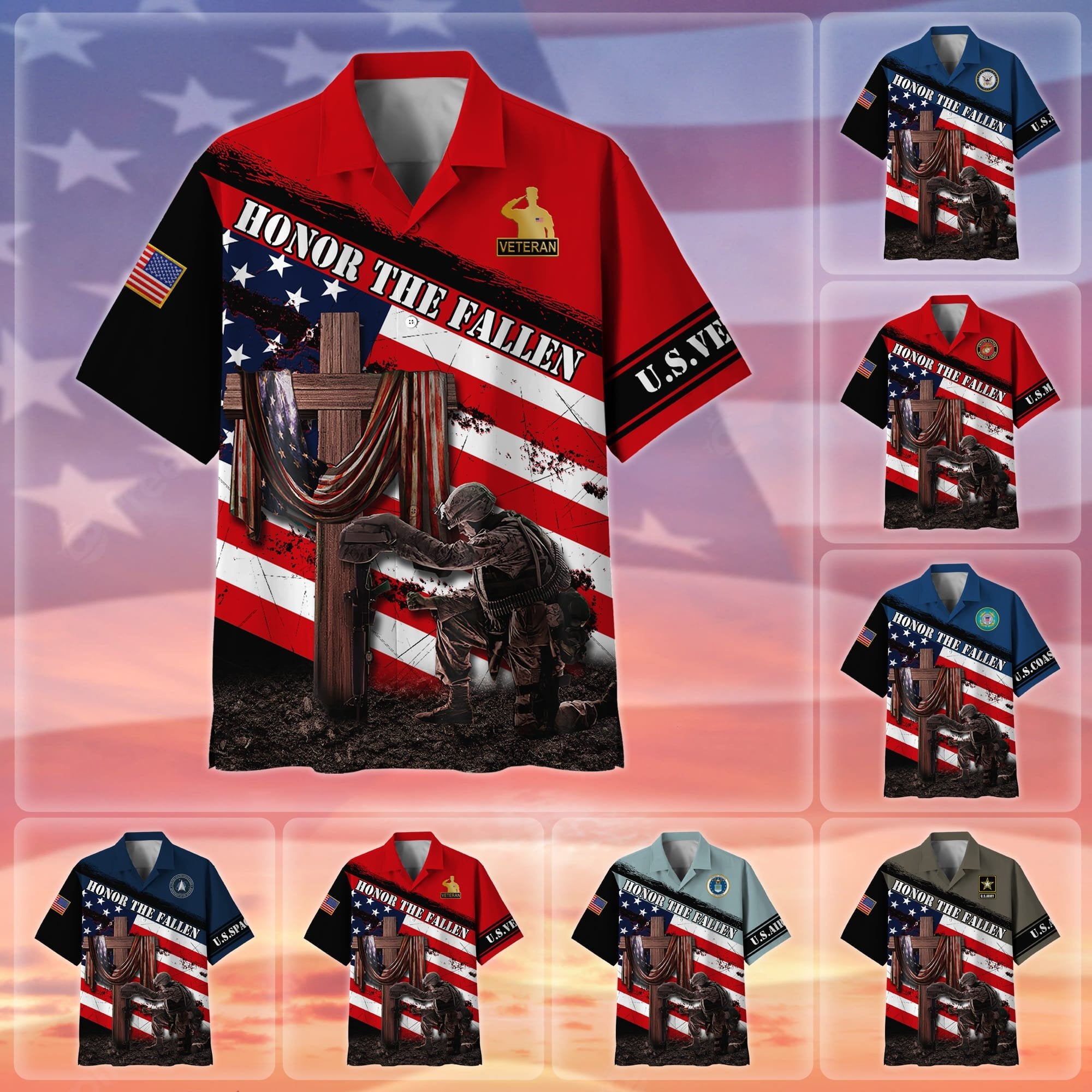 Premium Honor The Fallen US Veteran Hawaii Shirt NPVC160303