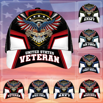 Premium Land Of The Free Because Of The Brave US Veteran Cap APVC190701
