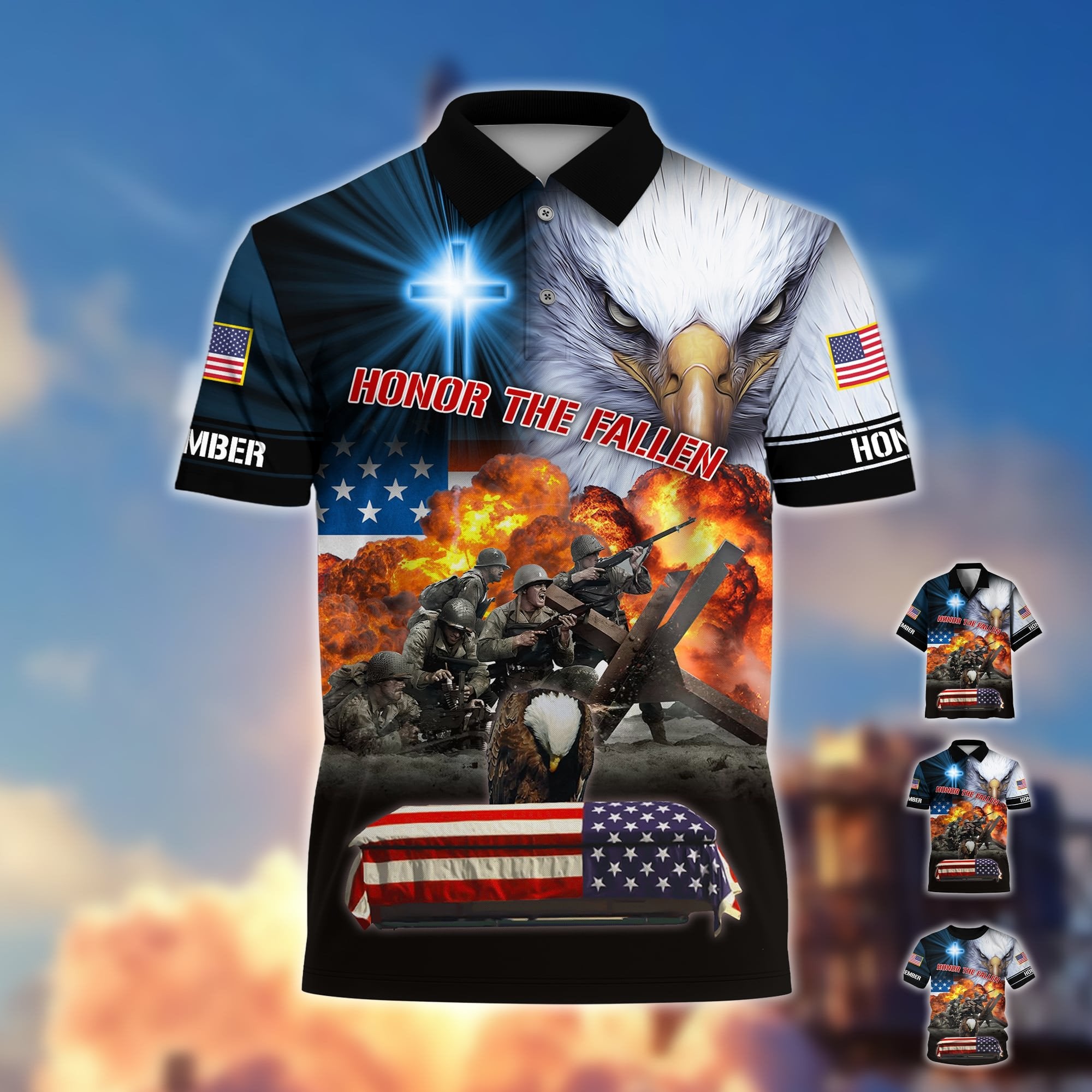 Premium Honor The Fallen Polo And Hawaii Shirt NPVC170201