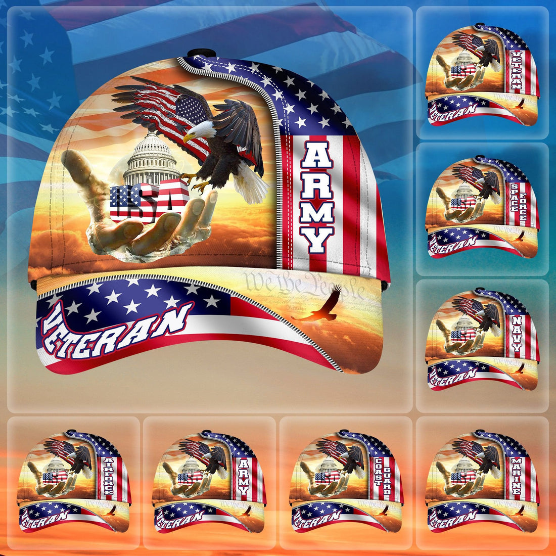 Unique American Patriot US Veteran Cap NPVC070603