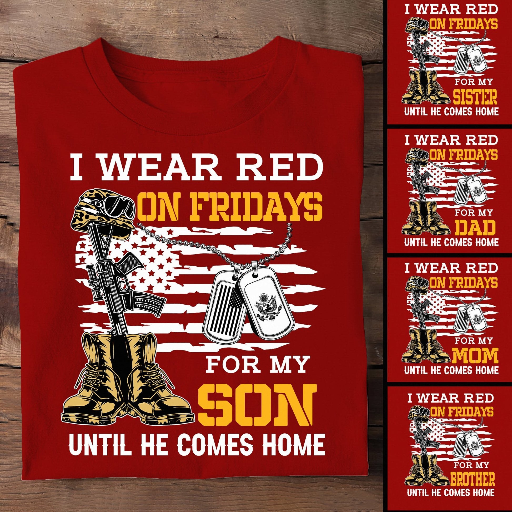 Premium I Wear Red On Fridays T-Shirt NPVC140401