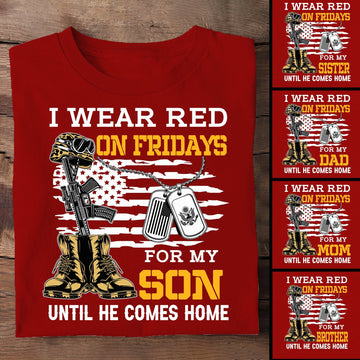 Premium I Wear Red On Fridays T-Shirt NPVC140401