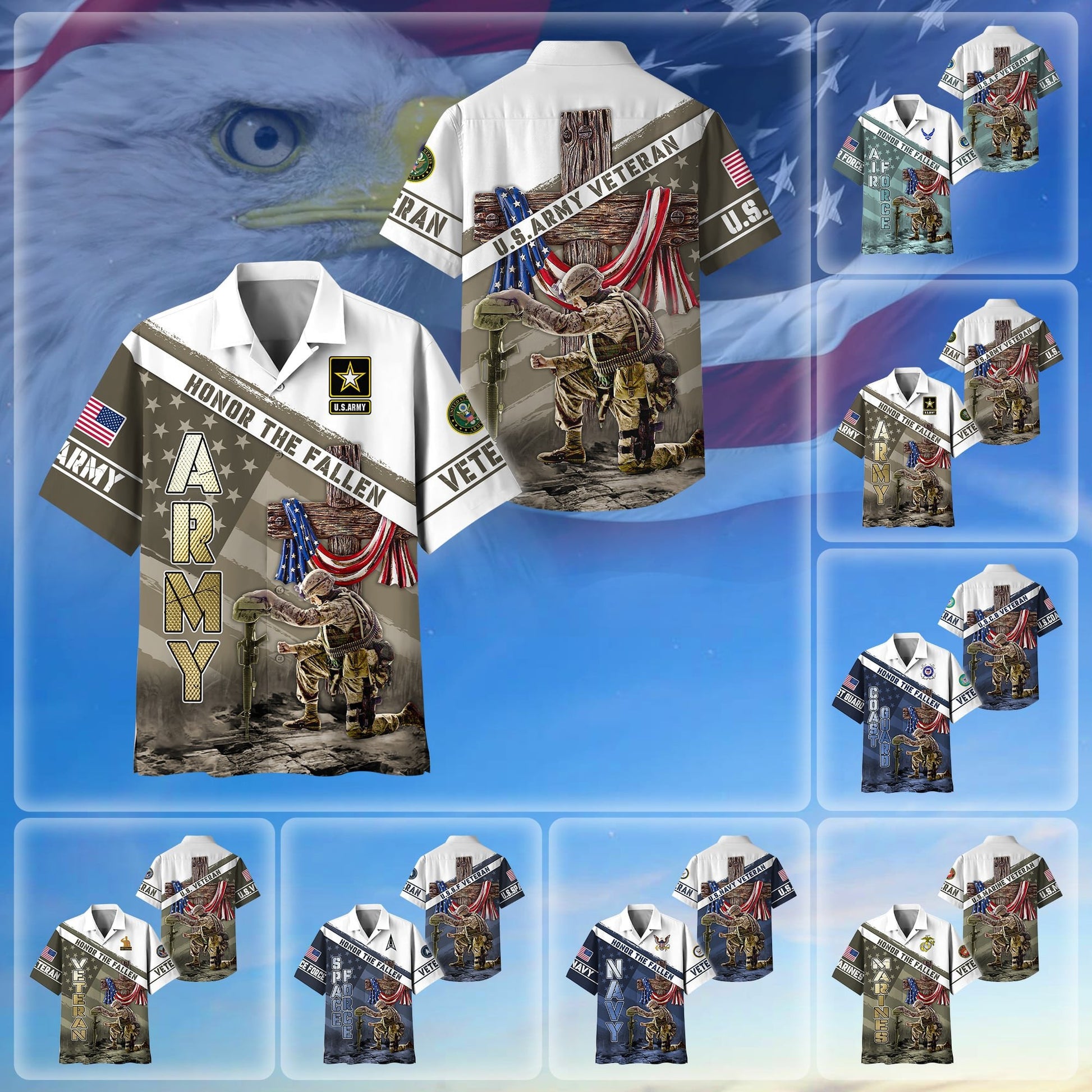 Premium Honor The Fallen US Veteran Hawaii Shirt NPVC290601