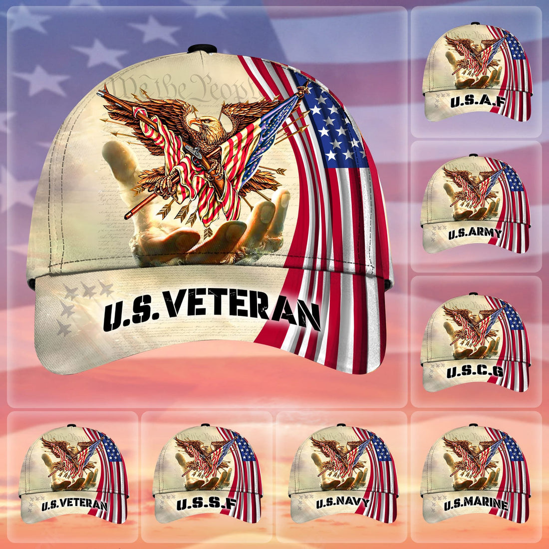 Premium Proudly Served US Veteran Cap APVC110701
