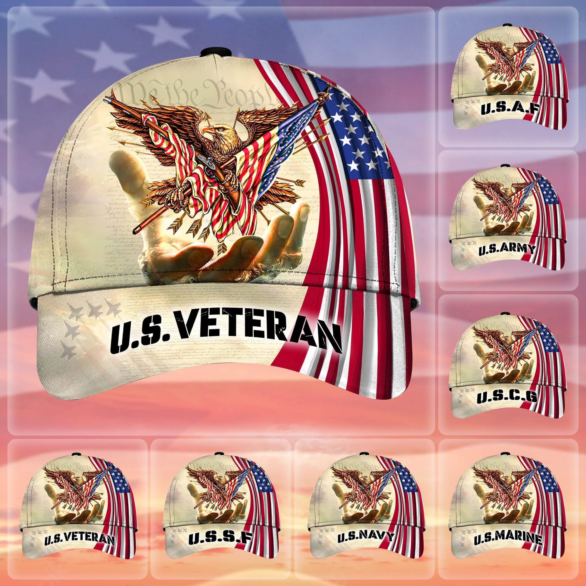 Premium Proudly Served US Veteran Cap APVC110701