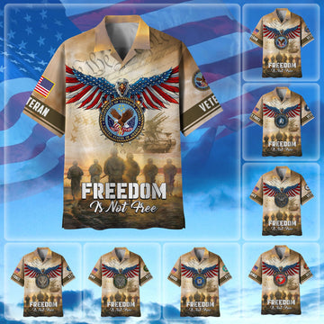 Premium Freedom Is Not Free US Veteran Hawaii Shirt NPVC130603