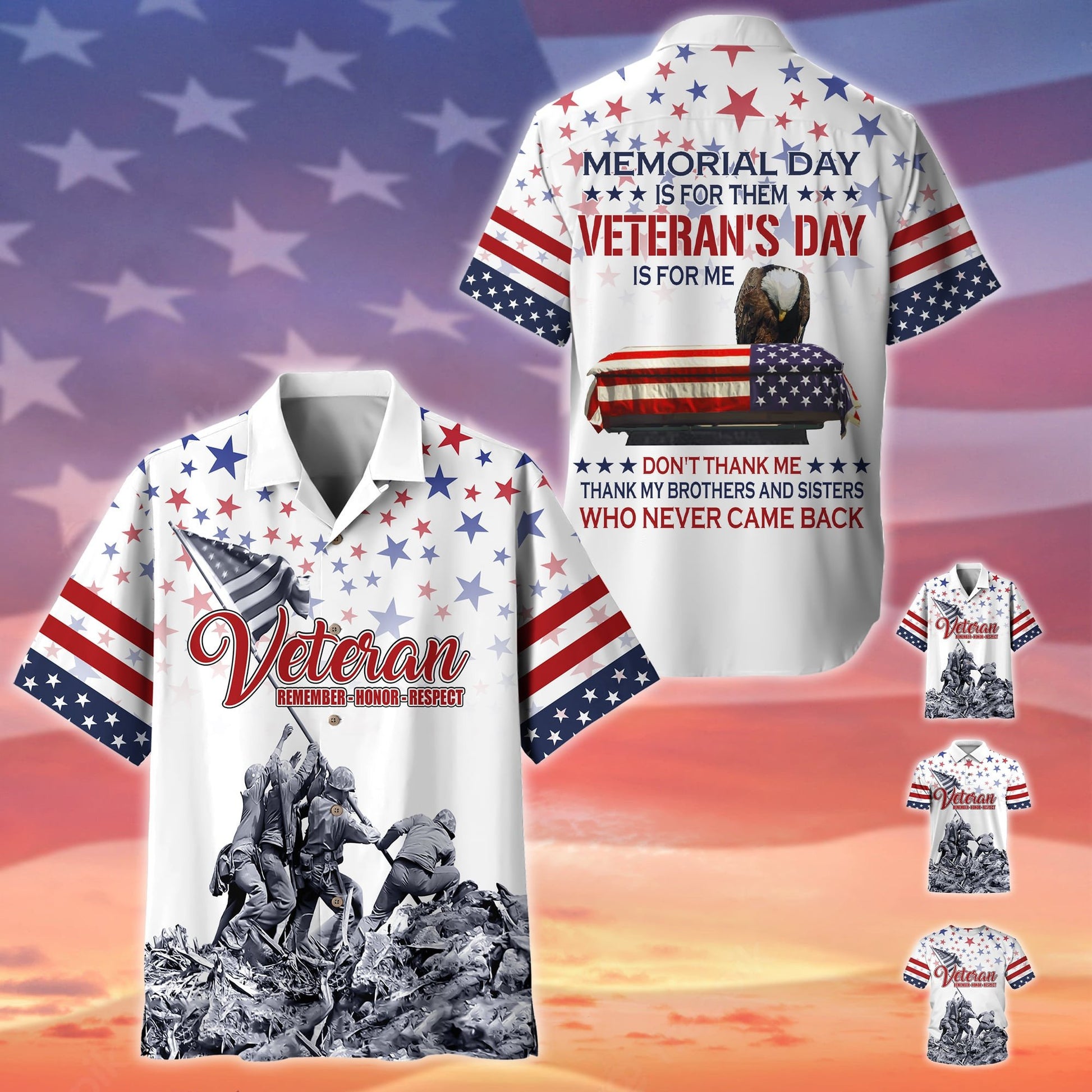 Premium Memorial Day Is For Them Polo And Hawaii Shirt NPVC060201