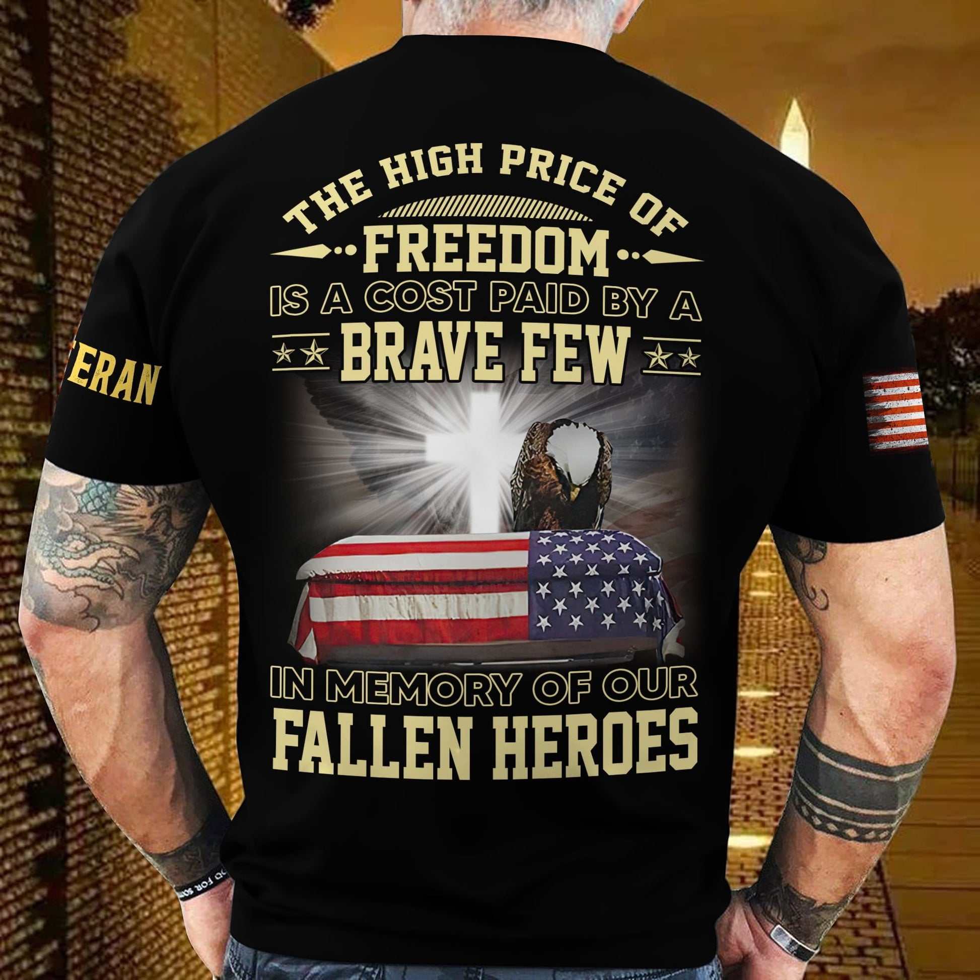 Premium The High Price Of Freedom US Veteran T-Shirt NPVC190401