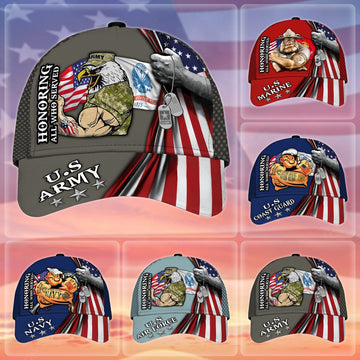 Premium Honoring All Who Served US Veteran Cap APVC100702
