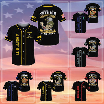 Premium Being A Veteran Is An Honor US Veteran Baseball Jersey NPVC310301