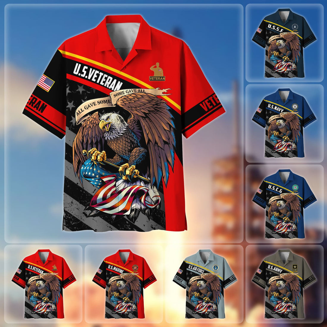 Premium Eagle US Veteran Hawaii Shirt NPVC060302