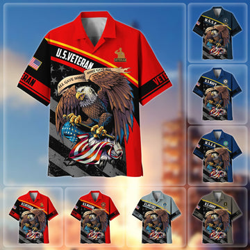 Premium Eagle US Veteran Hawaii Shirt NPVC060302