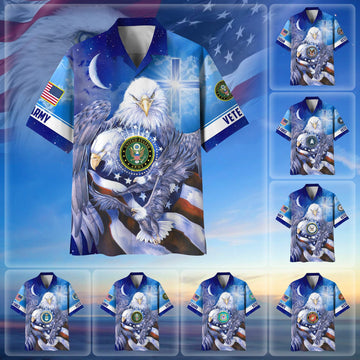 Premium Eagle US Veteran Hawaii Shirt NPVC310501