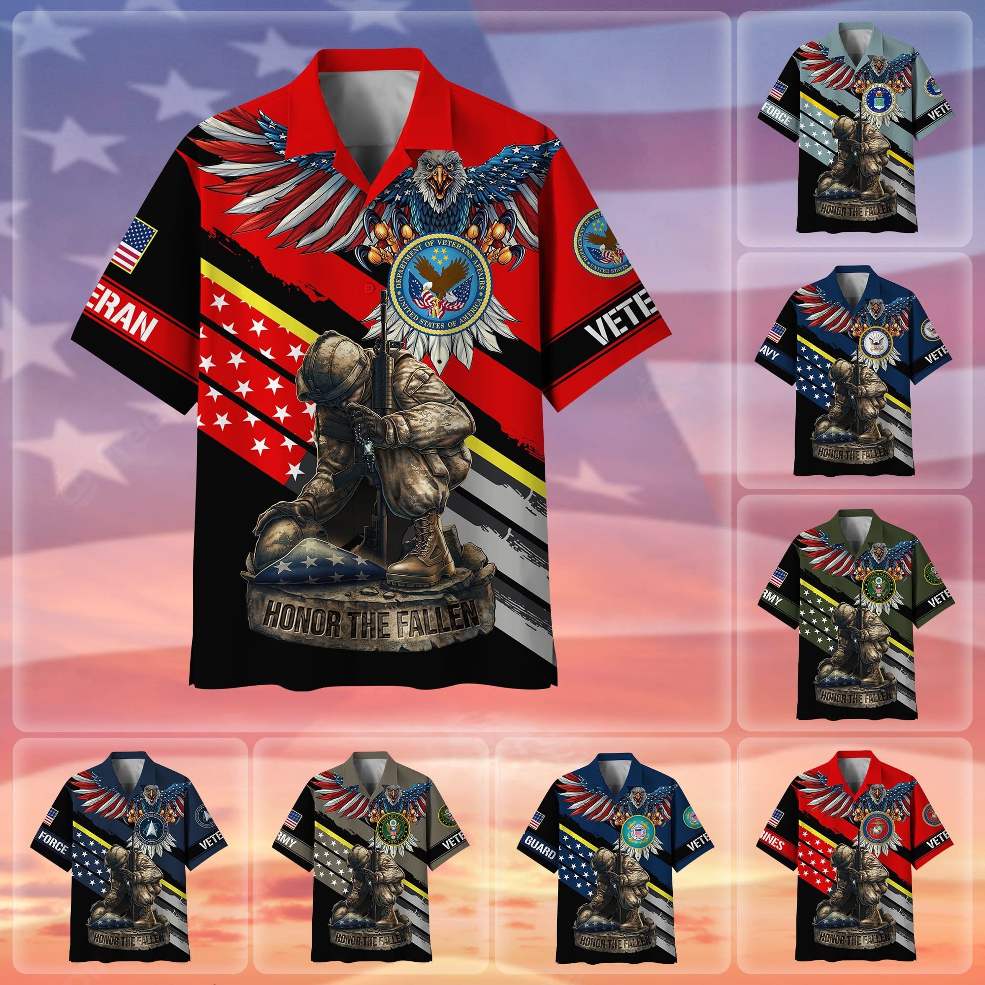 Premium Honor The Fallen US Veteran Hawaii Shirt NPVC150501