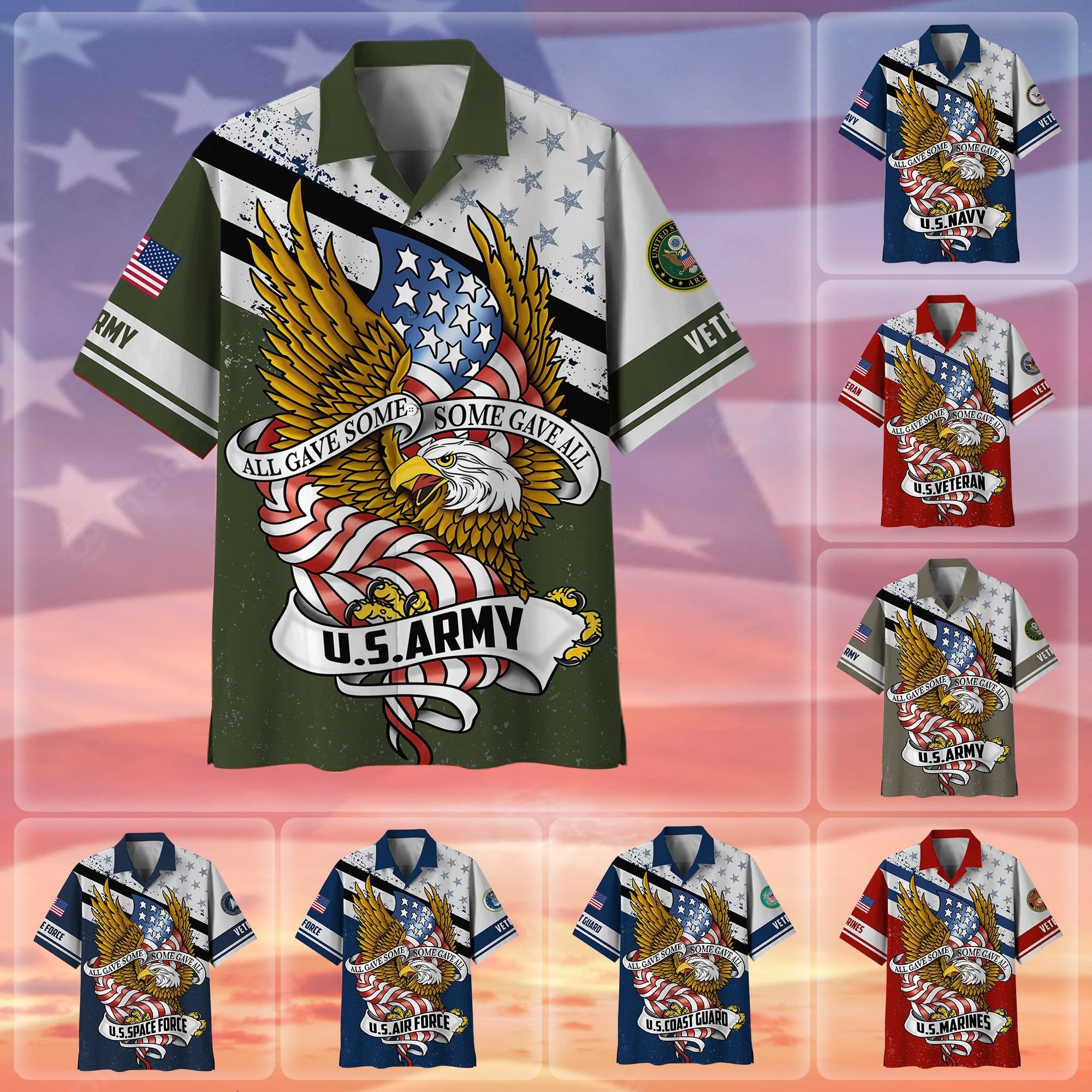 Premium All Gave Some Some Gave All US Veteran Hawaii Shirt NPVC170501
