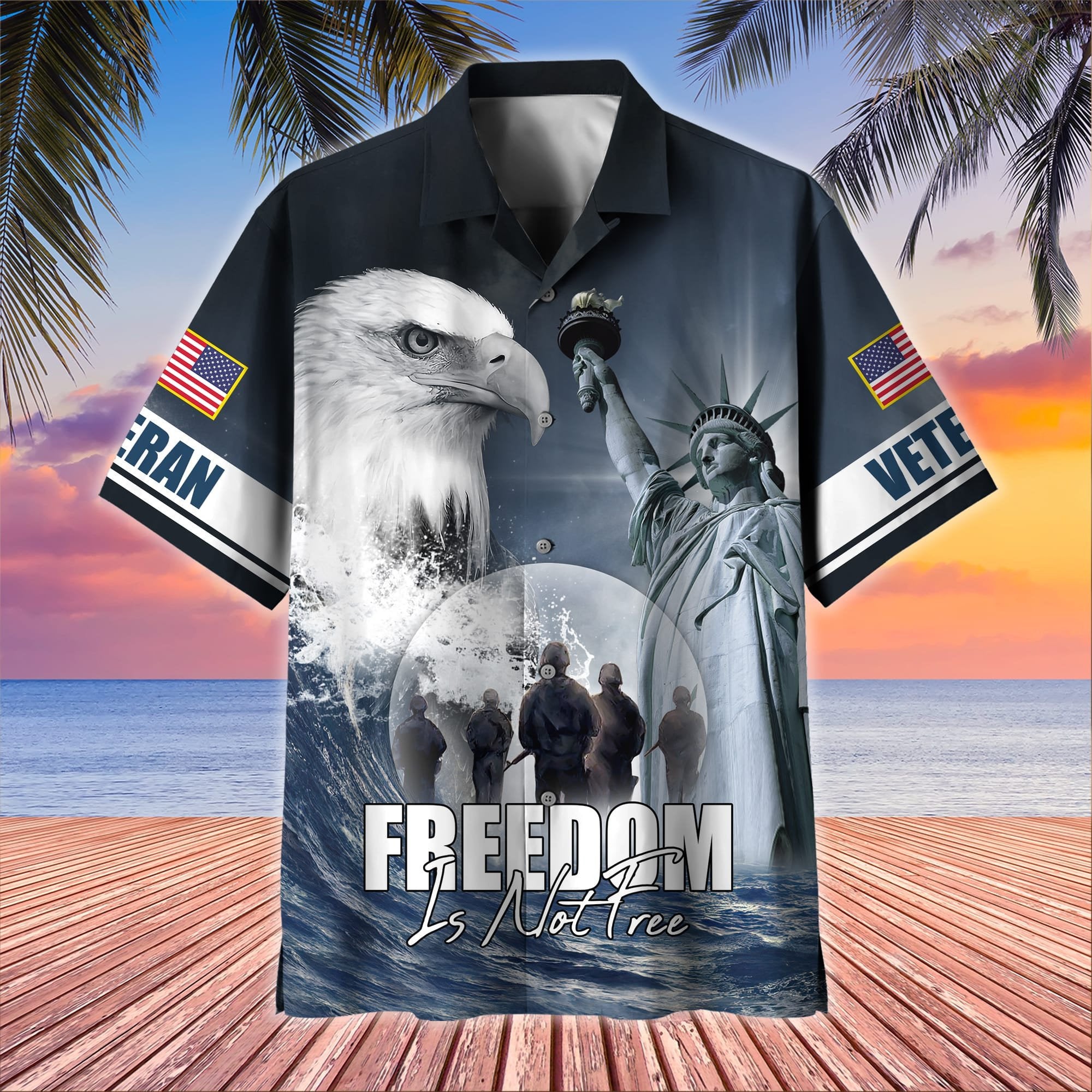 Premium Freedom Is Not Free US Veteran Hawaii Shirt NPVC180503