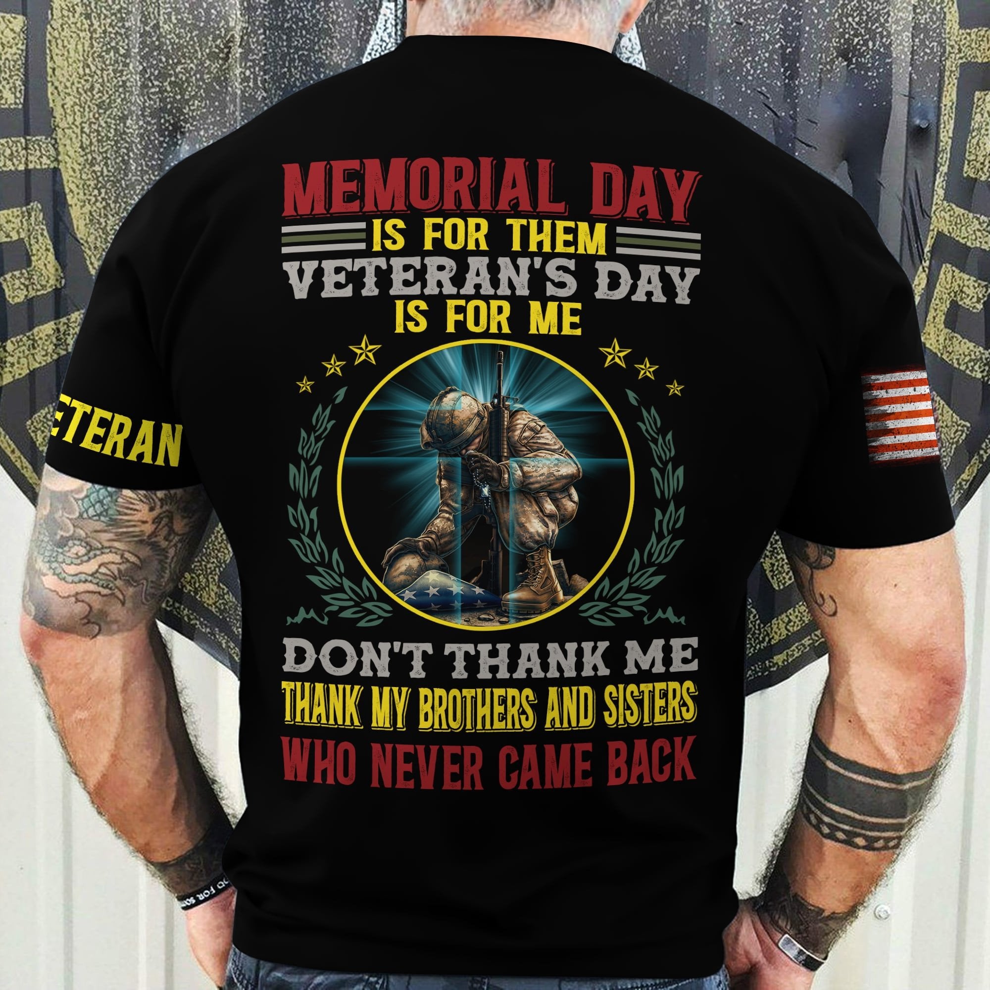 Premium Memorial Day Is For Them Veteran's Day Is For Me US Veteran T-Shirt NPVC060203