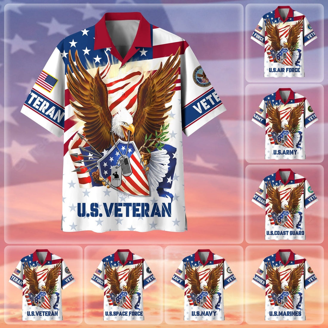 Premium Eagle US Veteran Hawaii Shirt APVC130702