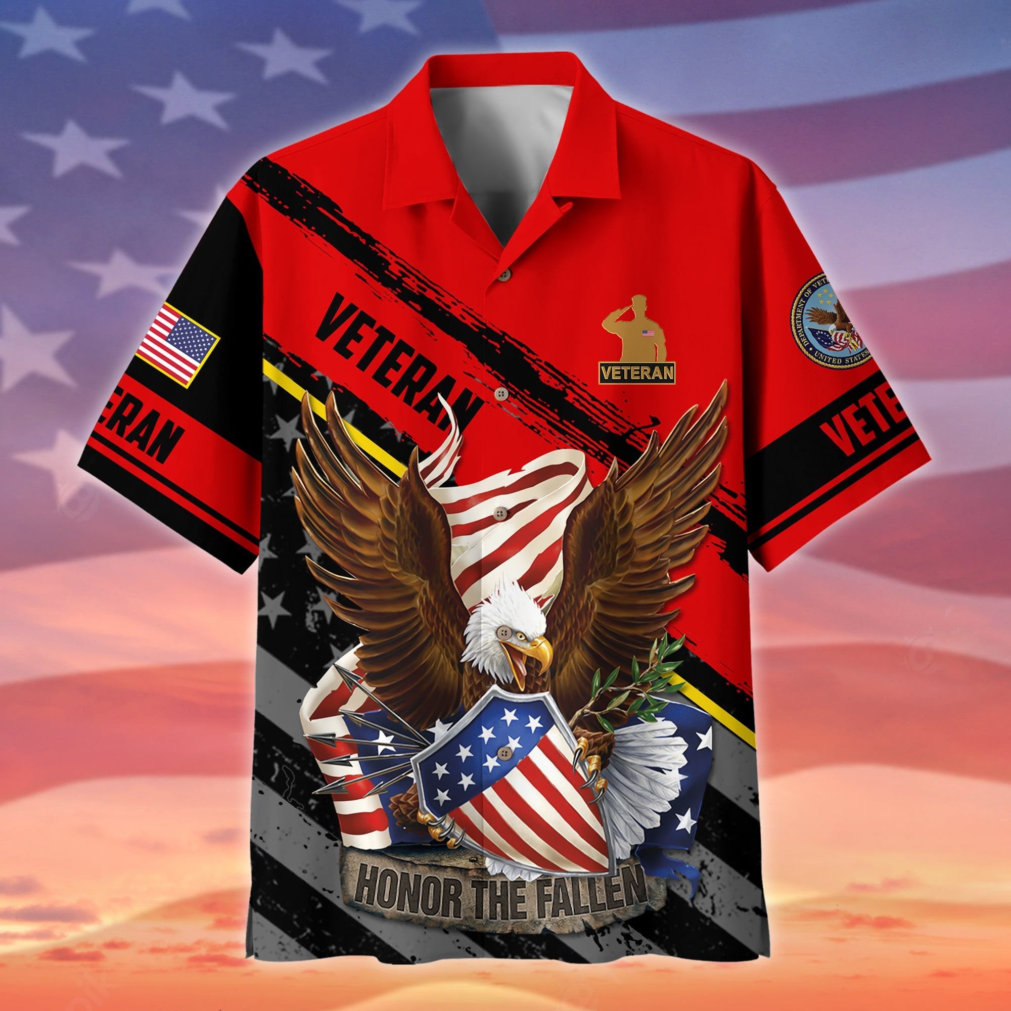Premium Honor The Fallen US Veteran Polo And Hawaii Shirt NPVC091102