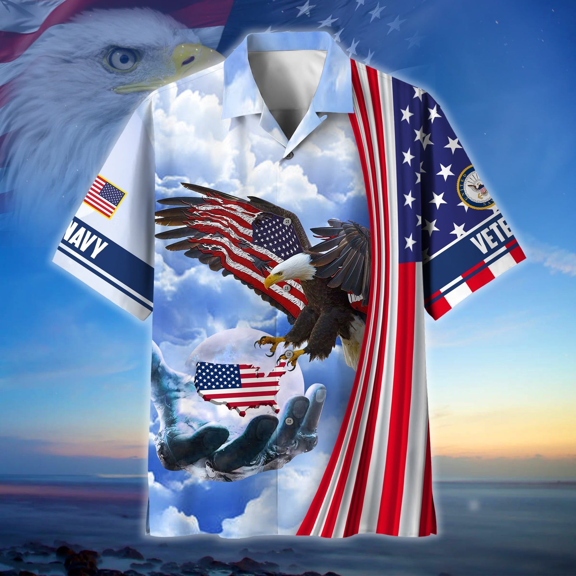 Premium American Pride US Veteran Hawaii Shirt NPVC290502