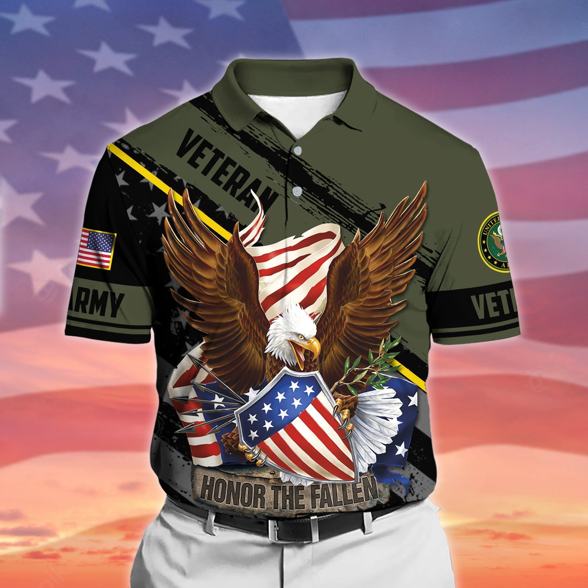 Premium Honor The Fallen US Veteran Polo And Hawaii Shirt NPVC091102