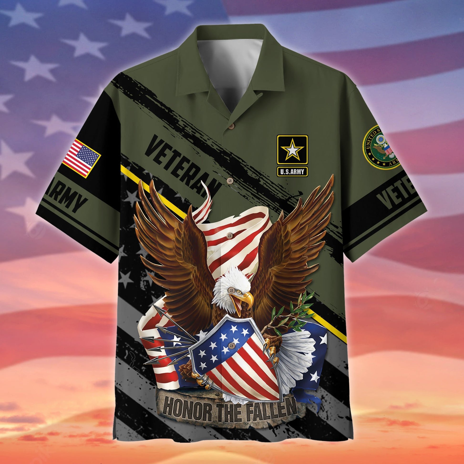 Premium Honor The Fallen US Veteran Polo And Hawaii Shirt NPVC091102