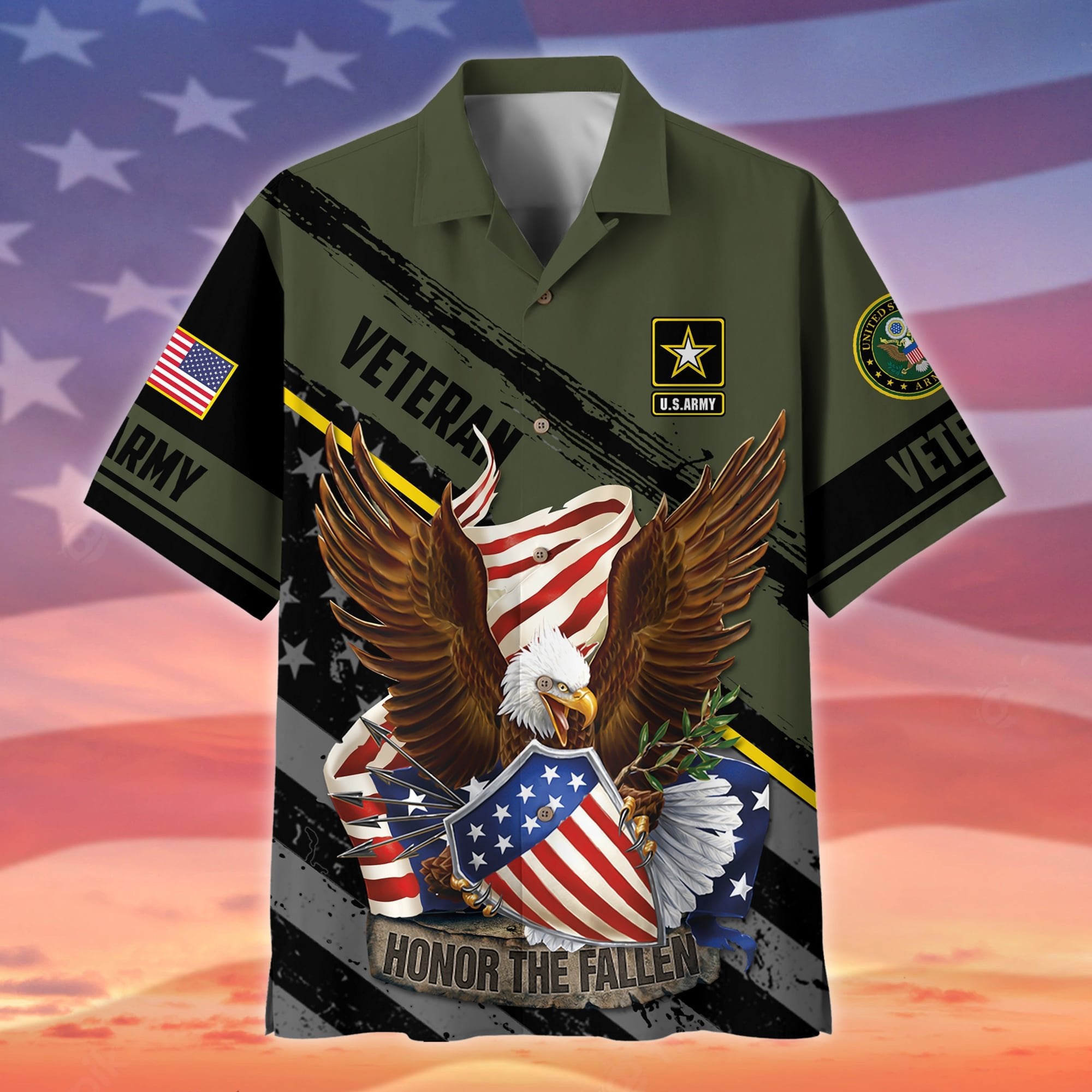Premium Honor The Fallen US Veteran Polo And Hawaii Shirt NPVC091102
