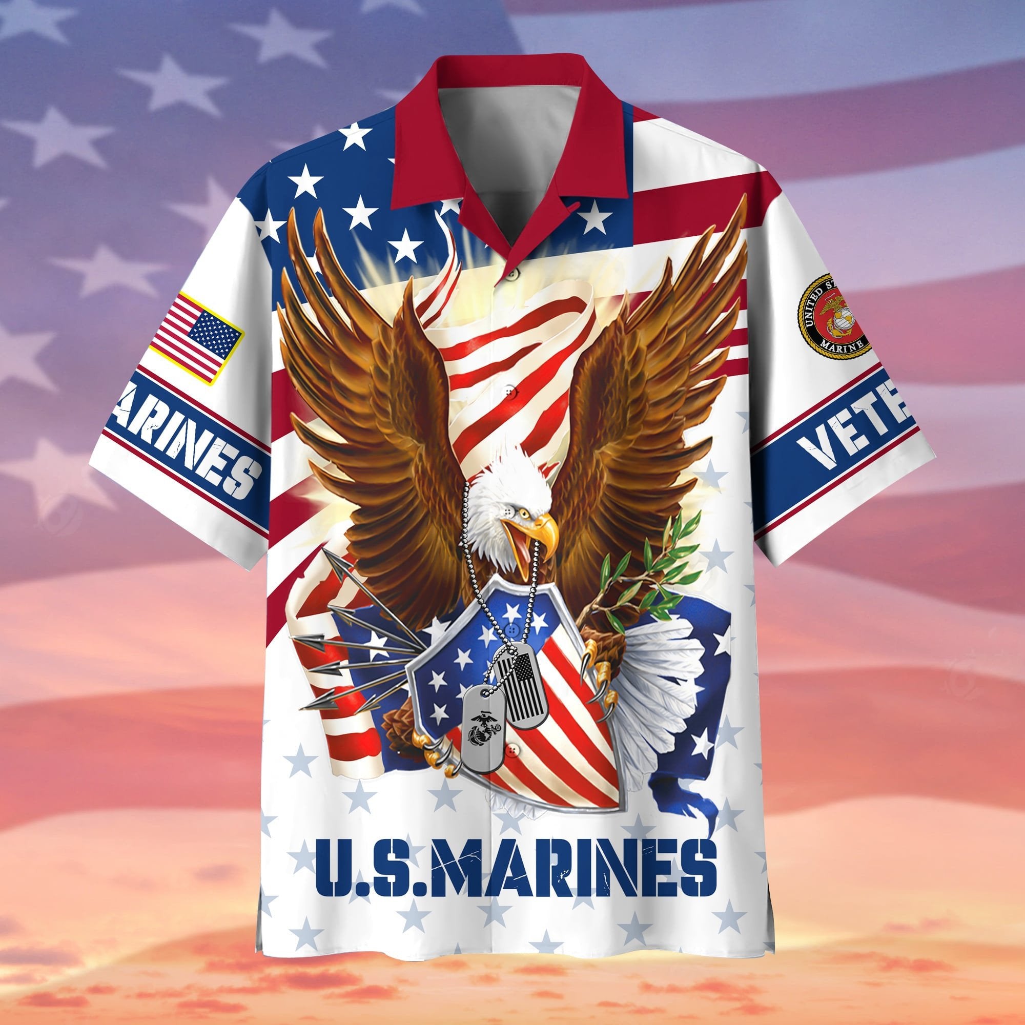 Premium Eagle US Veteran Hawaii Shirt APVC130702